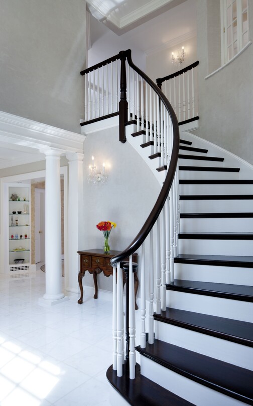 curving stairway