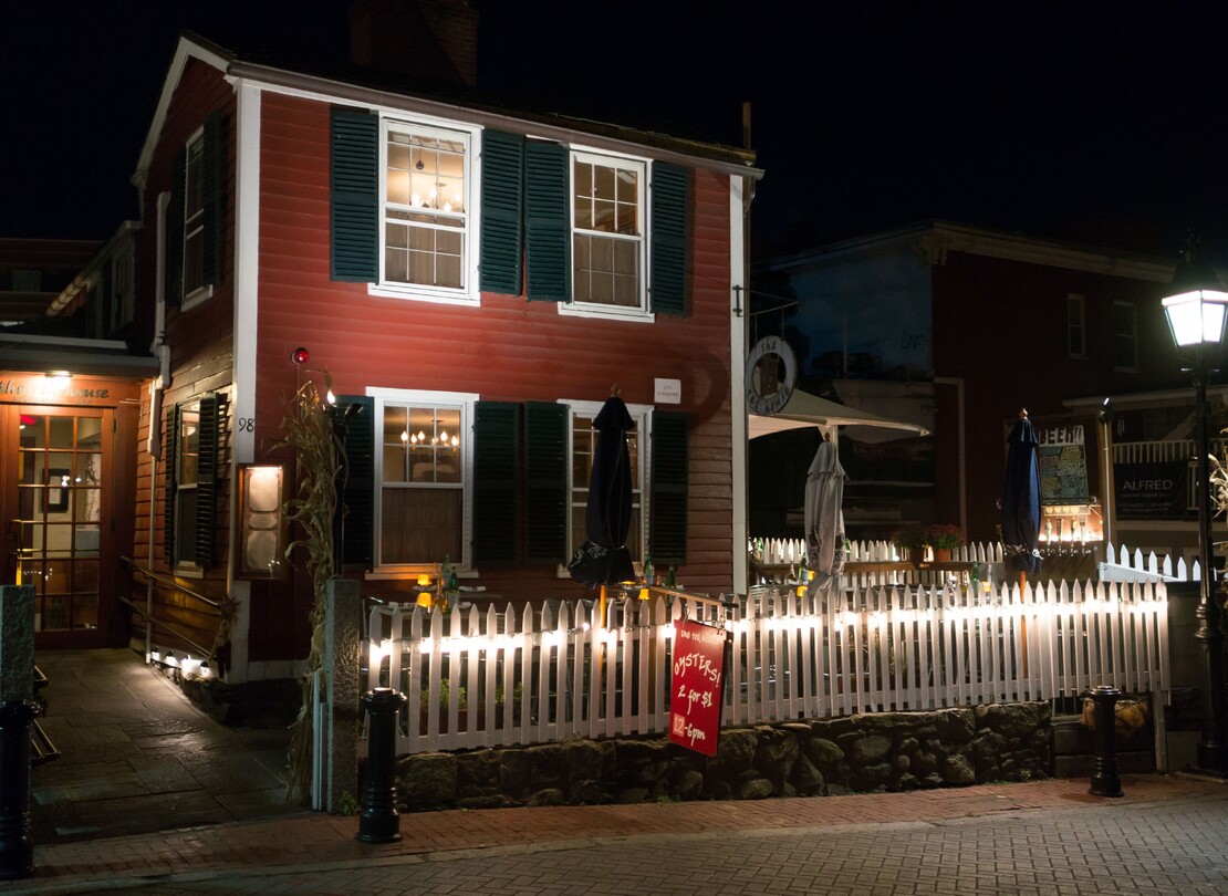 Red House night exterior