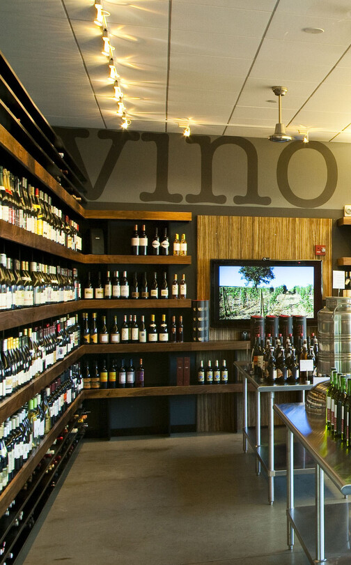 Central Bottle wine shelves